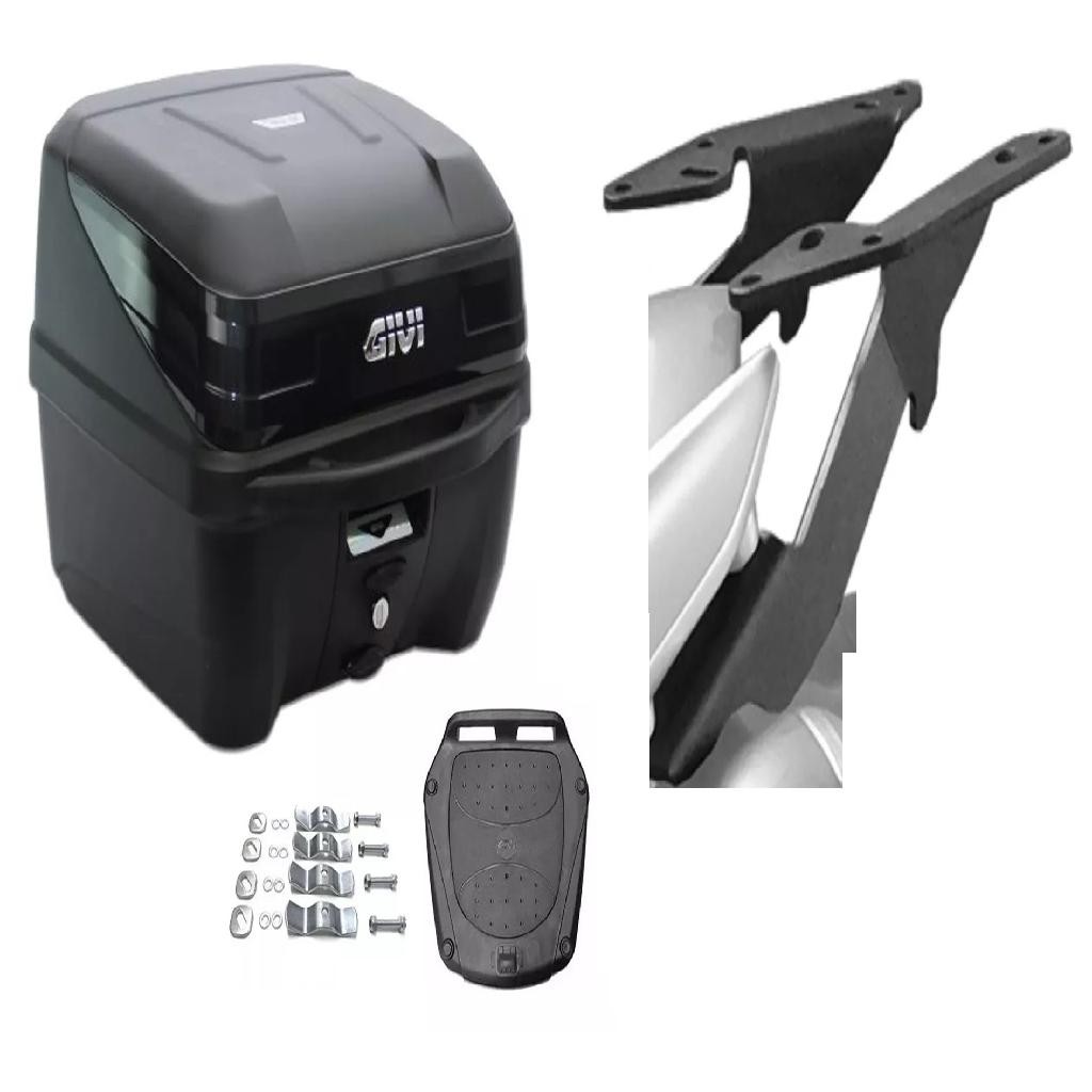 KIT BAÚ 33L MOTO M.LOCK TRAFFIC III + BAGAGEIRO SCAM Yamaha Lander 250 ...
