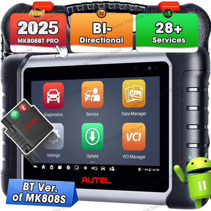 Autel MaxiCOM MK808BT PRO carro ferramentas diagnósticas OBD2 Scanner ...