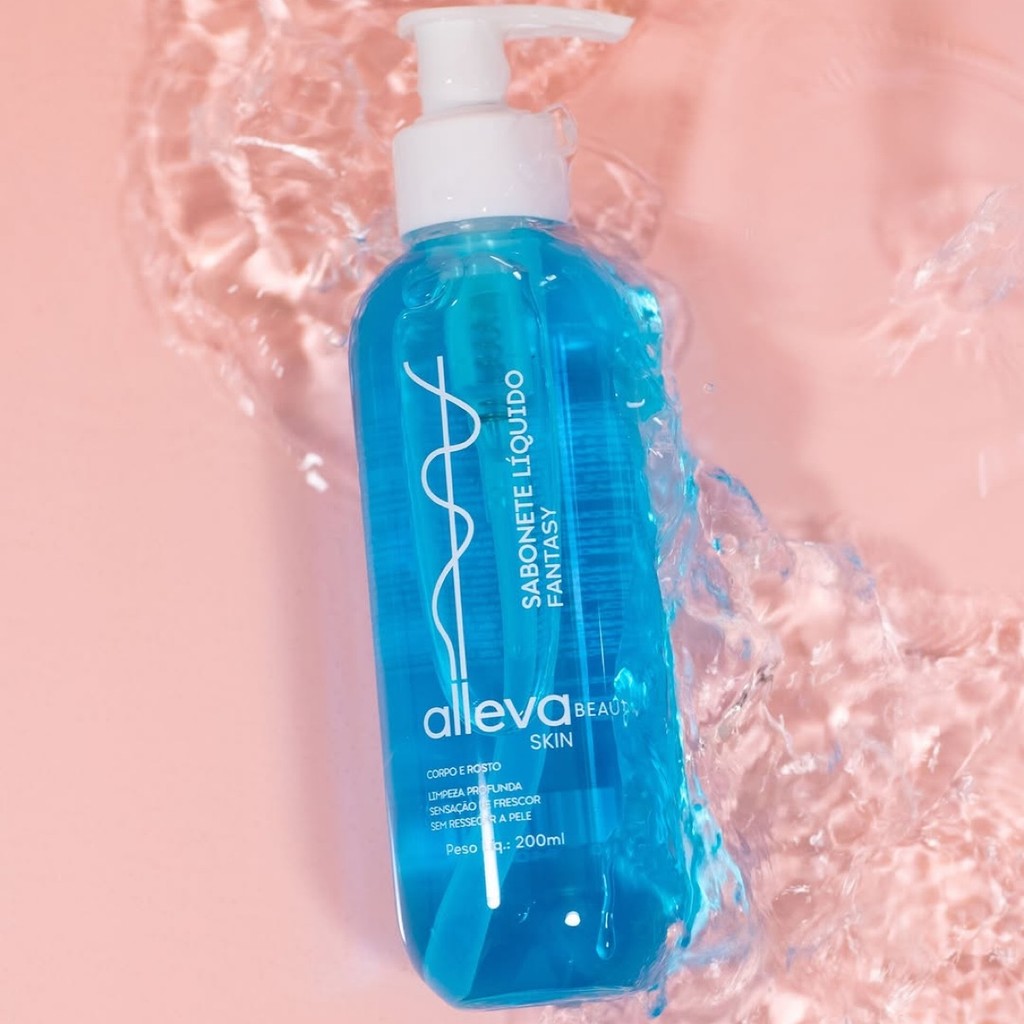 Sabonete Líquido Corpo e Rosto Fantasy Alleva 200ml | Shopee Brasil