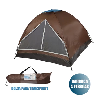 Barraca De Acampamento Até 4 Pessoas + Bolsa