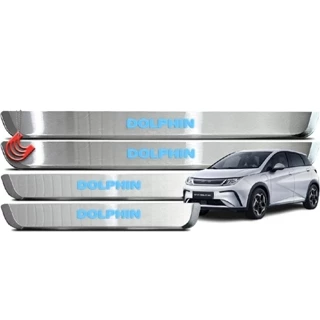 Jogo Kit Soleiras 4 Portas BYD Dolphin Sem Fio Protetora Iluminada Luz Led com Aço Escovado em Oferta na Shopee