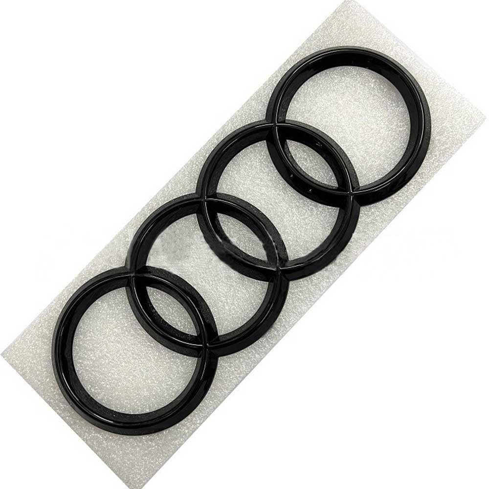 Audi Black Gloss Front Grille Ring Logo Badge Emblem For A6 Q2 Q3 Q5 Q7 ...