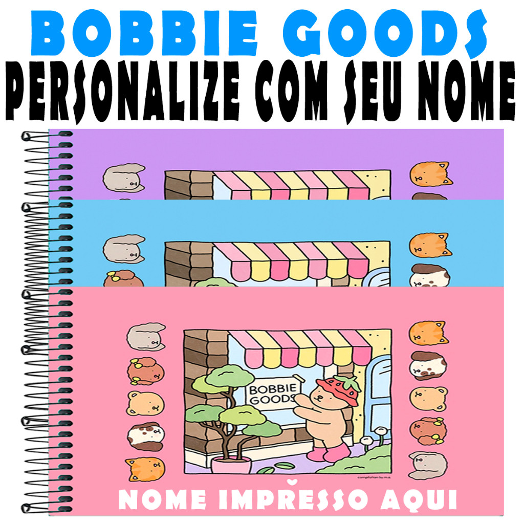 Livro De Colorir Bobbie Goods Personalizado Com Seu Nome 50 100 Folha ...