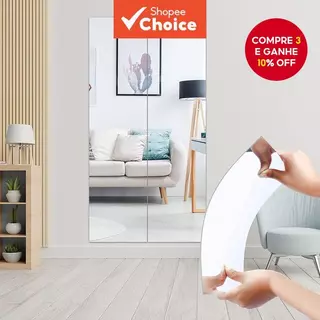 Adesivo De Espelho DIY Acrílico Macio Suave E Fácil De Colar Para Uso Em Parede De Corpo Inteiro 1 Peça em Oferta na Shopee