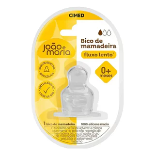 Bico de Mamadeira João e Maria Silicone Fluxo Lento 1 Und em Oferta na Shopee