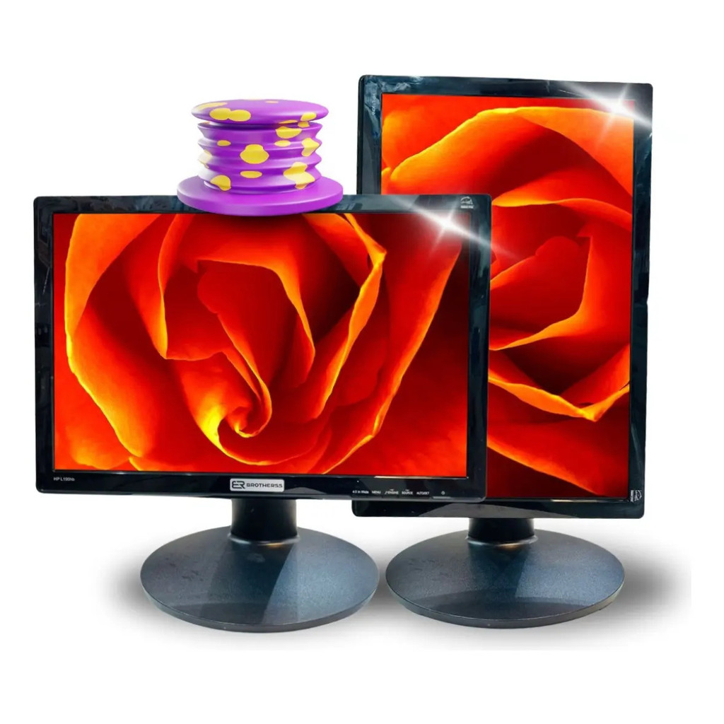 Monitor Itautec 19 Widescreen Polegadas Base Ajustável Giratória Led ...
