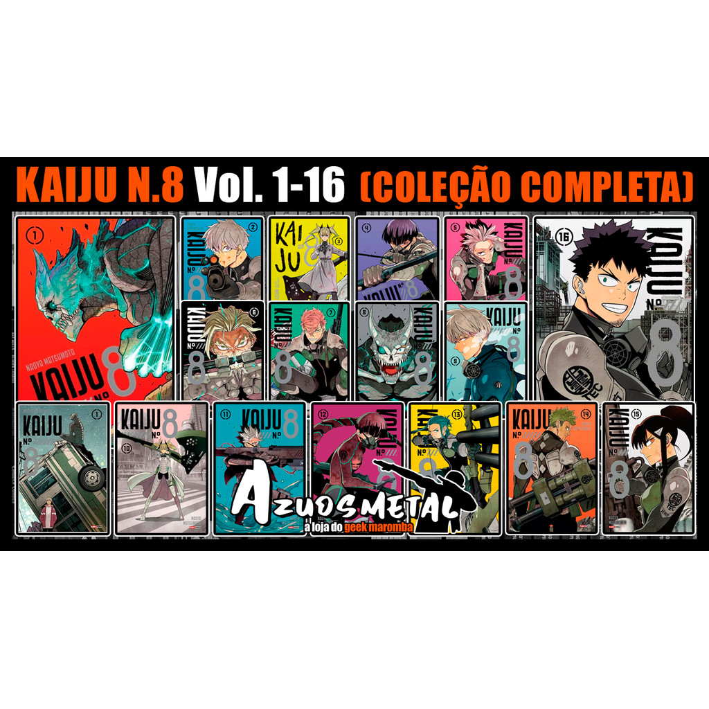 Kit Kaiju Nº 8 - Vol. 1-16 (Coleção Completa) + Capa Variante 1
