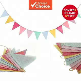 4m Bandeiras De Linho Coloridas Aniversário De Casamento Decorações De Natal Bunting Penduradas Para Decoração De Casa em Oferta na Shopee