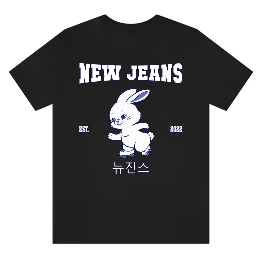 Camiseta T-shirt Unissex Algodão NewJeans Bunny Grupo Kpop