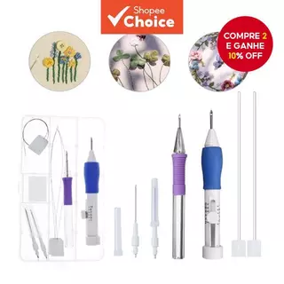 Bordado À Mão/Caneta Para Bordar Conjunto Agulha em Oferta na Shopee