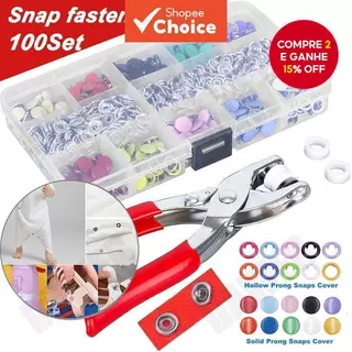 Kit De Prendedor De Pressão 400PCS-Ferramenta E Alicate De Metal Para Projetos De Artesanato Costura DIY em Oferta na Shopee