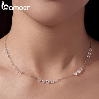 Colar De Prata Esterlina 925 Bamoer , Joias De Zircônia Animada , Presentes Para Mulheres BSN453 em Oferta na Shopee