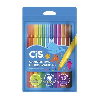 Caneta Hidrocor Cis - 10 Embalagens com 12 Cores em Oferta na Shopee