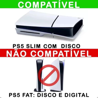 Suporte PS5 Slim Horizontal Base Playstation 5 Com Disco Estável Anti Queda Ventilador