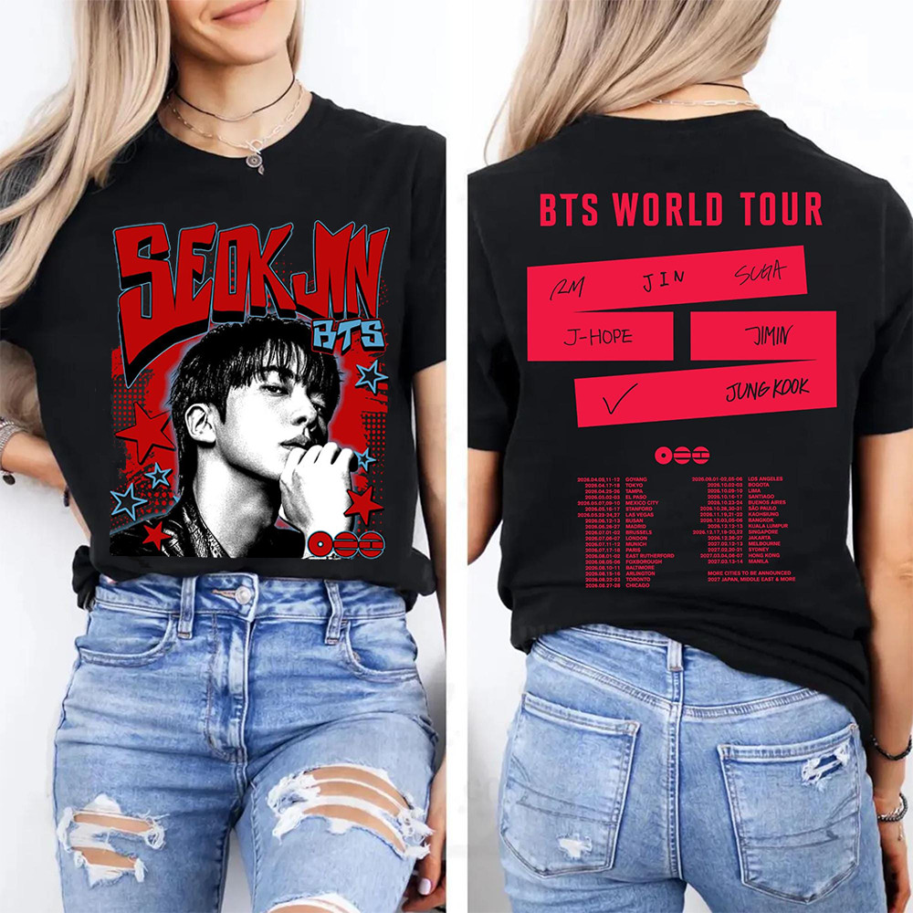 Camiseta Masculina Feminina Estampa Jungkook BTS World Tour T