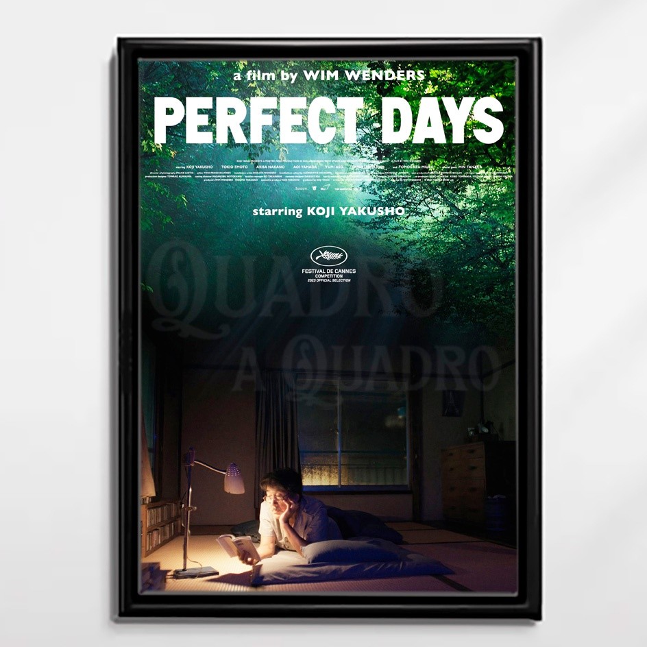 Quadro Dias Perfeitos Wim Wenders Filme Pôster Placa Decorativa