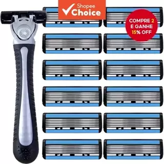 Lâminas De Barbear Manual Com 6 Camadas, Substituição E Ferramentas Para Um Barbear Suave Em viagens em Oferta na Shopee