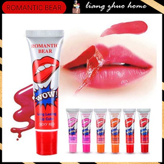 [Estoque Pronto] Urso Romântico Lábio De Longa Duração 6 Cores Lip Tint Tatuagem Peel Off Tarik Gopek 15g em Oferta na Shopee