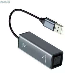 Adaptador USB Portátil dusur9 24Bit 96kHz Para TV PC Laptop A SPDIF
