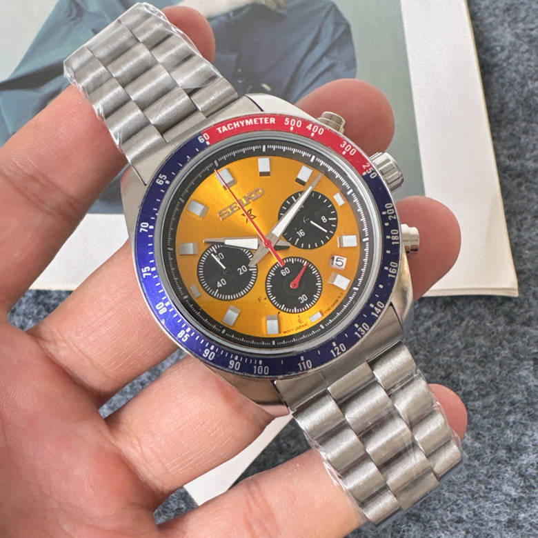 X SEIKO 8 Cores Moda Masculina Esportes Relógio Calendário