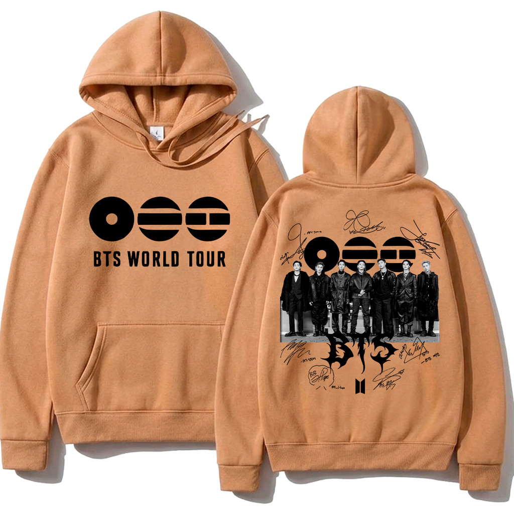 BTS WORLD TOUR パーカー Moletom BTS World Tour 2026 Blusa de Frio Com Bolso e Capuz Kpop