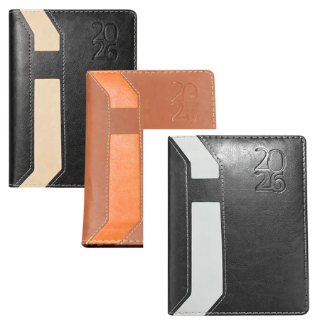 Agenda 2026 diária executiva couro anual planner 344 folhas