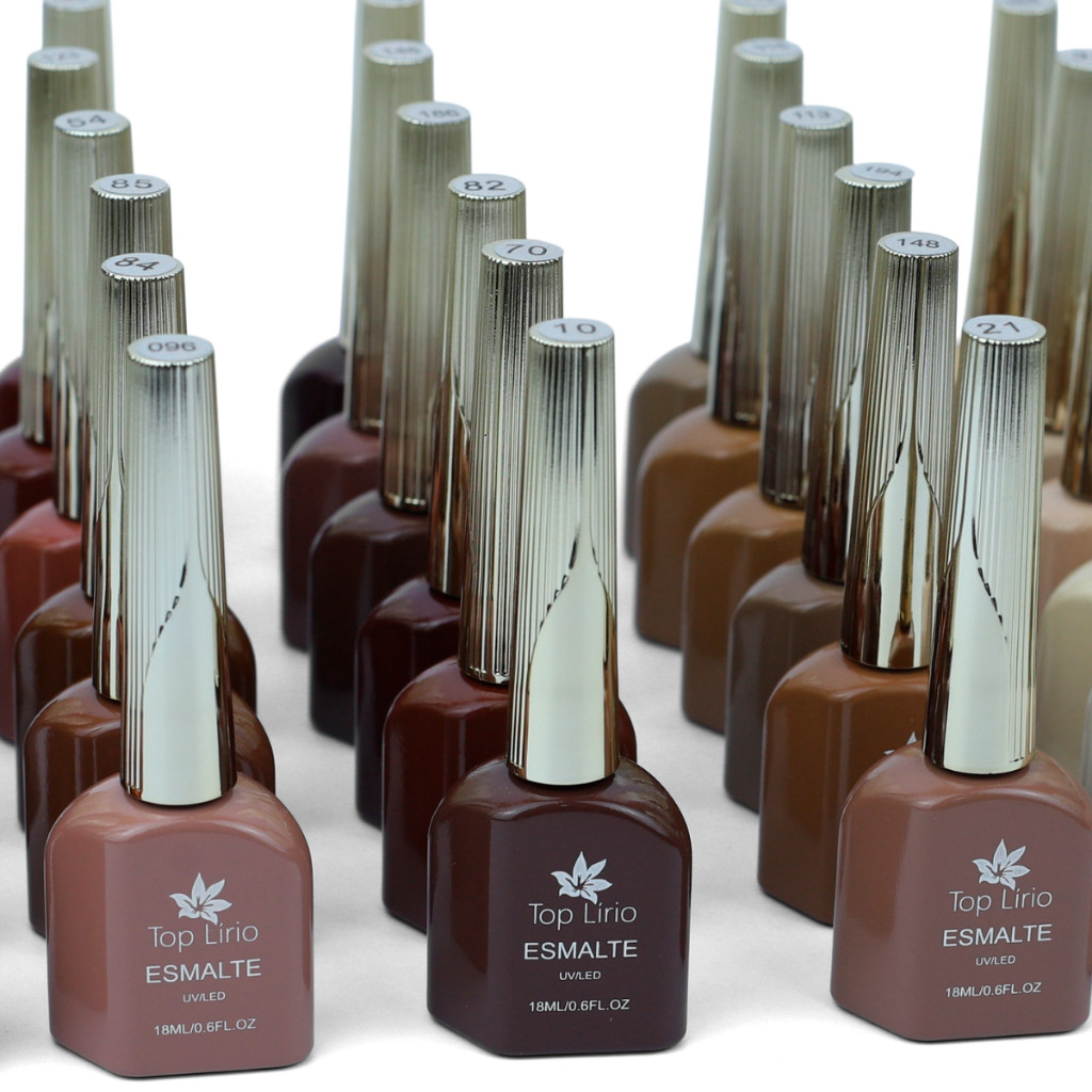 Esmalte em Gel 18ml Tons de Marrom Terroca e Nude Alta Pigmentação ...