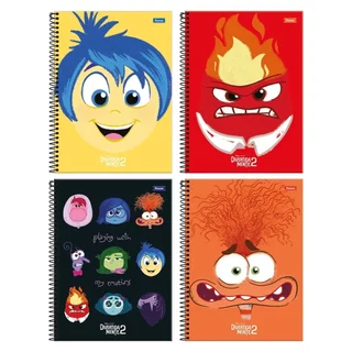 Caderno Espiral Foroni Universitário Capa Dura 10m - 160 Folhas Divertidamente Fit - Embalagem com 4 Unidades em Oferta na Shopee