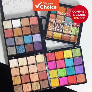 Paleta De Sombras De 16 Cores-À Prova D'água E De Suor | Maquiagem Multifuncional Tons Nus Naturais em Oferta na Shopee