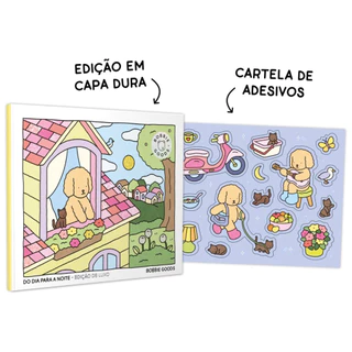 Do dia para a noite: Livro de colorir oficial Bobbie Goods   Edição em capa dura com cartela de ades em Oferta na Shopee