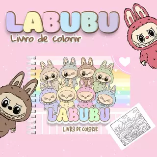 Caderno Livro De Colorir LABUBU crianças e adultos Capa Dura 50 Folhas de 180g envio imediato em Oferta na Shopee
