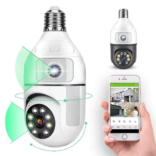 Câmera IP WiFi Full HD Dupla Lente com Visão Noturna e Áudio Integrado