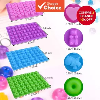 Moldes De Doces De Ursinho De Goma De Silicone , Antiaderentes Para em Oferta na Shopee
