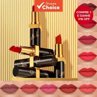 Pudaier Velvet Batom Matte Maquiagem À Prova D'água Duradoura Vegan Lip Stick em Oferta na Shopee