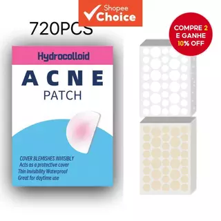 Remendo de acne 360PCS/720PCS círculos transparentes e cáqui, adequado para a pele, cobrindo acne, pode ser usado dia e em Oferta na Shopee