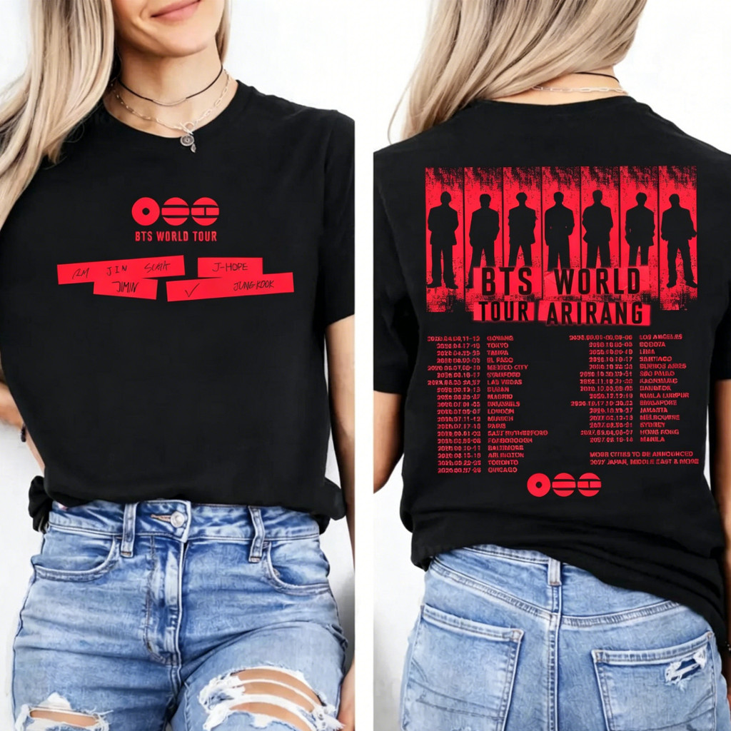 Camiseta Masculina Feminina Estampa J-Hope BTS World Turnê T-shirt