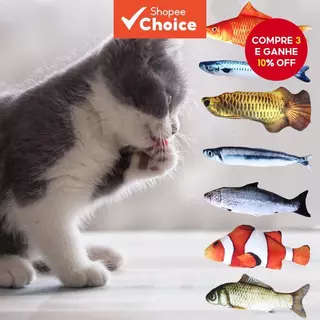 Brinquedo Simulado De Gato De Peixe , Interativo De Dentição Para Gatinhos , Suprimentos Não Elétricos Animais De Estima em Oferta na Shopee