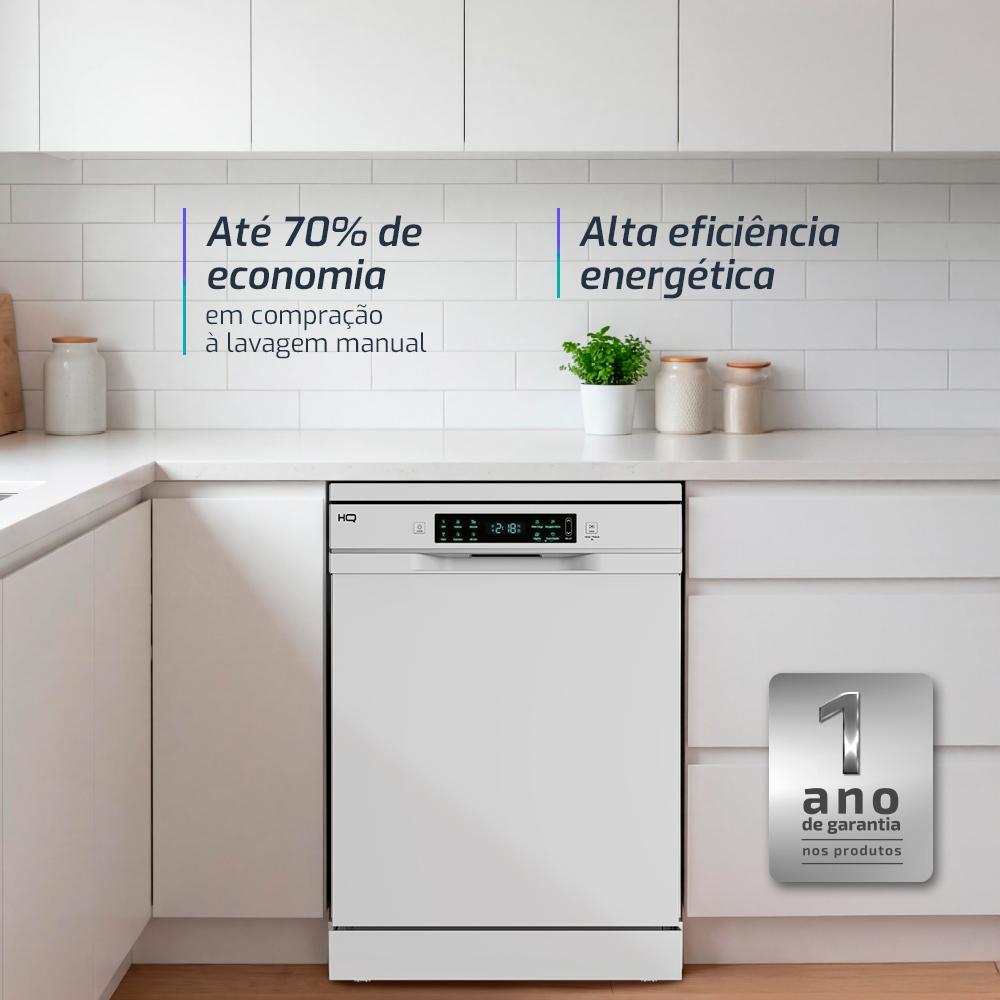 Lava Louças HQ Digital 14 Serviços Branca HQ-LL14SD | Shopee Brasil