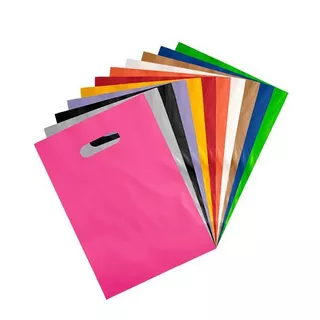 50un Sacolas Plasticas Boca De Palhaço Para Loja - Vários Tamanhos