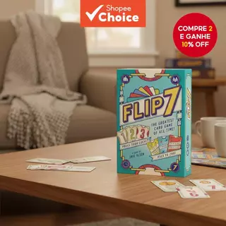Flip 7: Jogo de Cartas de Estratégia Rápida e Divertida Ideal para Reuniões Familiares, Viagens, Festas e Todos em Oferta na Shopee