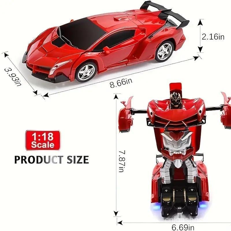 Tibibee Transform RC Cars for Boys 4-12 2.4Ghz Remote Control 1:18 ...