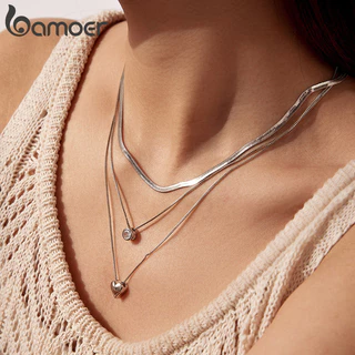Colar Bamoer Joias De Corrente Básica Para Mulheres E Homens Com Caixa De Presente YIN10 em Oferta na Shopee