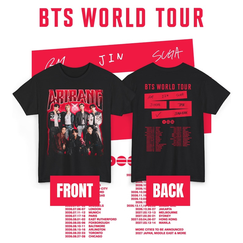 Camiseta Masculina Feminina Oversized Estampa BTS World Tour