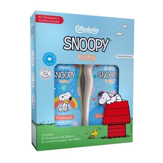 Shampoo + Condicionador Cotton Baby Snoopy Baby Toque Algodão 200ml em Oferta na Shopee