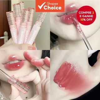 Batom Cappuvini Bubble Glass-Água Brilhante , Longa Duração E Hidratante Lip Tint Maquiagem em Oferta na Shopee