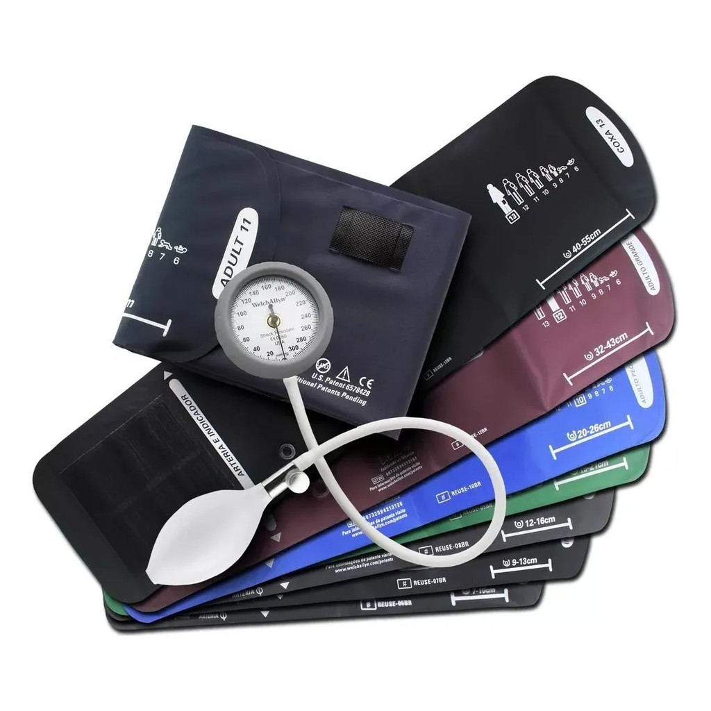 Kit Aparelho De Pressão Ds44 Welch Allyn + 7 Braçadeiras | Shopee Brasil