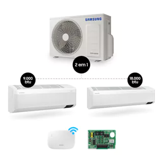Bi-Split Samsung WindFree 18.000 BTUs (Hi Wall 9.000 & 18.000) Quente/Frio com WiFi em Oferta na Shopee