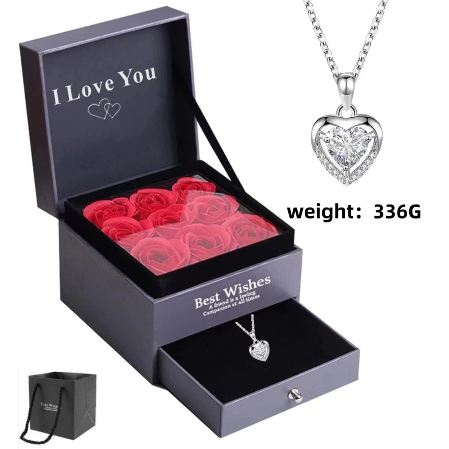 Presente Romântico para o Dia das Mães: Colar Feminino + Sabonete em Forma de Flor em Oferta na Shopee