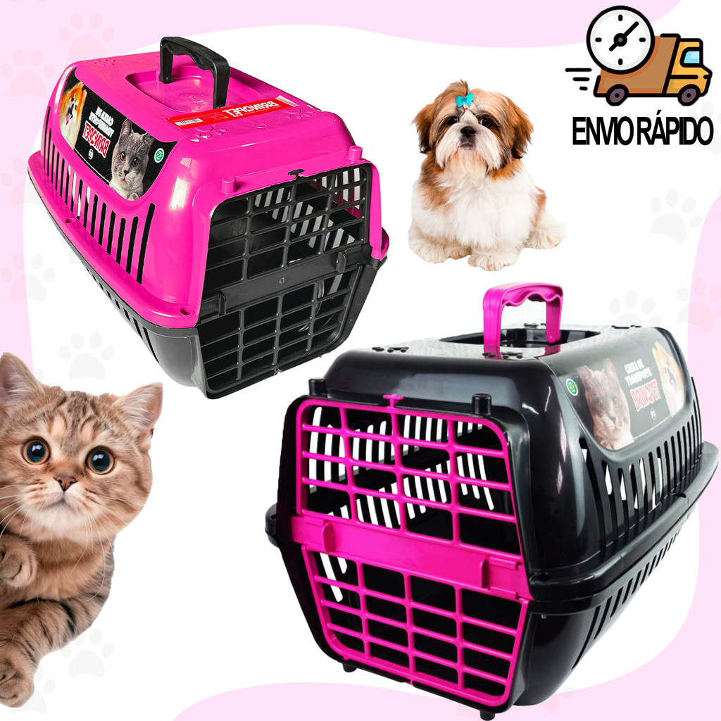Caixa de Transporte Gato 1 OU 2 Caixa de Transporte Cachorro Casinha de ...