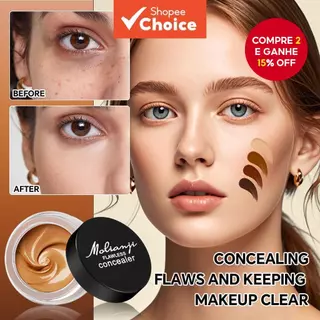 Corretivo De Alta Cobertura : Cobre Marcas De Acne/Olheiras/Manchas , Desgaste De Longa Duração Sem Endurecimento , Natu em Oferta na Shopee